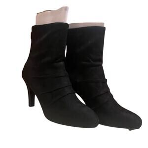 Impo Tamary Heel Boots 6 NWT Black Vegan Suede Ankle Booties Glam Capsule